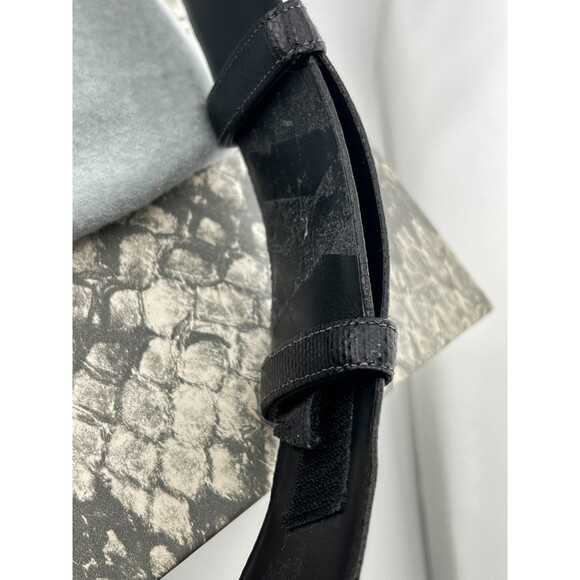 Vtg Judith Leiber Karung Snakeskin Leather Statement Belt Buckle w/Box Black main image 12